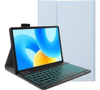 YHFZR Keyboard Case for Samsung Galaxy Tab Active 4 Pro 10.1 Inch SM-T636B/T630 - (QWERTY Layout) 7 Colors Backlit Ultra Slim Flip Wireless Keyboard Stand Case, Blue