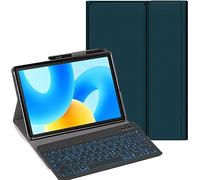 YHFZR Keyboard Case for Samsung Galaxy Tab Active 4 Pro 10.1 Inch SM-T636B/T630 - (QWERTY Layout) 7 Colors Backlit Ultra Slim Flip Wireless Keyboard Stand Case, Green