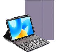 YHFZR Keyboard Case for Samsung Galaxy Tab Active 4 Pro 10.1 Inch SM-T636B/T630 - (QWERTY Layout) Slim Flip with Removable Wireless Keyboard Stand Case Cover, Purple