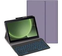 YHFZR Keyboard Case for Samsung Galaxy Tab Active 5 Pro 10.1 Inch SM-X350/X356B - (QWERTY Layout) 7 Colors Backlit Ultra Slim Flip Wireless Keyboard Stand Case, Purple