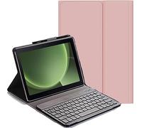 YHFZR Keyboard Case for Samsung Galaxy Tab Active 5 Pro 10.1 Inch SM-X350/X356B - (QWERTY Layout) Slim Flip with Removable Wireless Keyboard Stand Case Cover, Pink