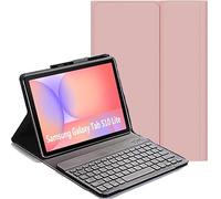 YHFZR Keyboard Case for Samsung Galaxy Tab S10 Lite Tablet 10.9 Inch SM-X400/X406 - (QWERTY Layout) Slim Flip with Removable Wireless Keyboard Stand Cover, Pink