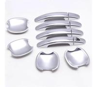 YHGGDN Door Handle Covers Car Exterior Door Handle Cover for Focus 2015 2016 2017 2018 Trim Covers Chrome Carbon Fiber Look Outer Exterior Side Handles Auto(Silver 1)