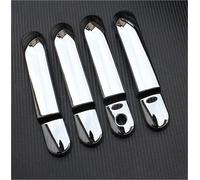 YHGGDN Door Handle Covers Car Exterior Door Handle Cover Trim for Nissan for March for Micra K12 2003-2010 Protection Shell Carbon Fiber Look Outer Exterior Side Handles Auto(Silver 2)