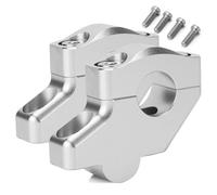 YHGGDN Left&Right Front Handle Bars Motorcycle Handle Bar Riser Clamps Mount Adapter 22mm For Kawasaki For Versys-X 250 For Versys-X 300 For Versys 1000 Handlebar Risers Handlebar Rising(Silver)