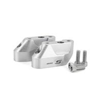 YHGGDN Left&Right Front Handle Bars Motorcycle Handlebar Riser Clamp For BMW R1200RS 2015-2020 R1250RS 2019-2021 R 1200 1250 RS Handle Bar Riser Mount Adapter Handlebar Rising(Silver 1)