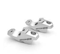 YHGGDN Left&Right Front Handle Bars Motorcycle Handlebar Riser For BMW F850GS F 850 GS ADV Adventure Clamps Adapter Handle Bar Risers Mount Part Handlebar Rising(Silver)