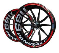 YHGGDN Wheel decorative Stickers Motorcycle Wheel Reflective Rim Decal For Ducati 1199 Wheel Hub Sticker Tape Wheel Decals Reflective Decal(Color 1)