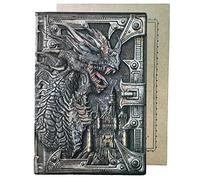 YHH A5 Notebook Lined for Women Men, Vintage Leather Journal Hardcover, Embossed, 200 Ruled Pages, Thank You Gift for Teacher, Xmas Birthday Friendship Present for Friend Colleagues Dragon2 Colorful