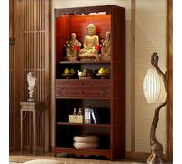 YHHLWXMDZ Altar Table, Meditation Table with Storage Drawer, Chinese Buddhist Shrine Cabinet, Personal Prayer Altar Table, for Temples Homes(B,53cm/20.8in)