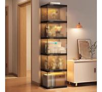 YHHLWXMDZ Display Cases for Collectibles, Figure Display Case, Floor-standing Display Cabinet, Multi-layer Storage, PET Solid Material, Suitable for Living Room and Bedroom(5 layers)