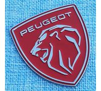 YHIKAHT Car Badge Emblem for Peugeot 308 307 408 4008, Car Body Self Adhesive Sticker Decals Decorations Exterior Styling Accessories, B Red