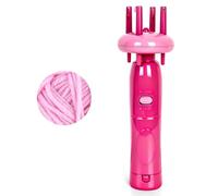 YHJDC Portable Cord Maker & Fringe Twister Tool | Handheld Device to Quickly Create Twisted Tassels & Cords | Easy DIY Craft for Macrame, Scarves, Blankets（Pink）
