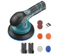 YHJLZNA Buffer Polisher, Portable Polishing Waxer Machine Kit For Car,with Rechargeable Battery,6 Variable Speed,Polisher Kit For Car Detailing Polishing Waxing(Size:B)