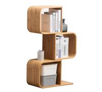YHKJLYH 1-5 Tier Creative Bookshelf,Geometric Bookcase with Open Cubes,Solid Wood Freestanding Storage Rack for Study Home Office Living Room(3 tier)