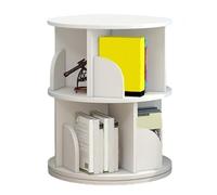 YHKJLYH 2/3/4/5/6 Tier Revolving Bookshelf Revolving Bookcase 360° Display Rack White Bookshelf Rotating Round Bookcase Wooden For Living Room Bedroom(Size:40 * 40 * 66cm)