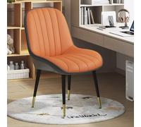 YHKJLYH 360° rotation Dining Chair Set of 4, Leather Upholstered Kitchen Chairs Swivel office chair with High Backrest and Metal Legs Suitable for Home Living Dining Room Lounge Bedroom