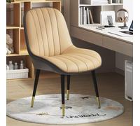 YHKJLYH 360° rotation Dining Chair Set of 4, Leather Upholstered Kitchen Chairs Swivel office chair with High Backrest and Metal Legs Suitable for Home Living Dining Room Lounge Bedroom