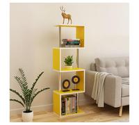 YHKJLYH Creative Bookshelf,Floor-standing Geometric Bookshelf,Freestanding Etagere Storage Rack for Study Home Office Living Room,Easy to Assemble(Yellow)