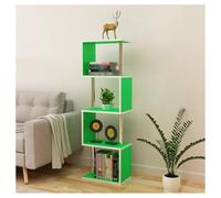YHKJLYH Creative Bookshelf,Freestanding Etagere Storage Rack,Floor-standing Geometric Bookshelf for Study Home Office Living Room,Easy to Assemble(Green)