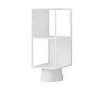 YHKJLYH Creative Bookshelf,Freestanding Special Shape Storage Rack,Floor-standing Iron Bookshelf for Office Study Home Living Room,Easy to Assemble(White,2 tier)