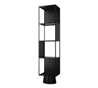 YHKJLYH Creative Bookshelf,Freestanding Special Shape Storage Rack,Floor-standing Iron Bookshelf for Office Study Home Living Room,Easy to Assemble(Black,4 tier)