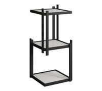 YHKJLYH Creative Bookshelf,Geometric Bookcase with Open Cubes,Etagere Bookcase Furniture,Freestanding Storage Rack for Living Room Study Home Office(Black,2 tier)