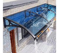 YHKJLYH door canopy outdoor door canopies porch canopy Patio Porch Awning Rain Shelter Cover,Front Door Canopy Outdoor Awning,Modern Design Door Awning Silent Garden Canopy,Blue Polycarbonate Plate