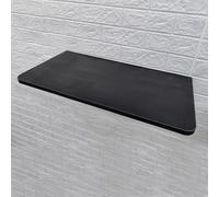 YHKJLYH Foldable Wall-Mounted Table Thick Density Board Heavy-Duty Metal Support Round Corners Space-Saving Design for Kitchen & Bedroom (Black 50x30cm)