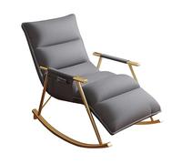 YHKJLYH Modern Leather Recliner Chair With Adjustable Backrest & Footrest Ergonomic Lounge Chair For Living Room Yellow Color Black Frame Upholstered Rocking Chair With Storage Pocket,Grey,Black Fra