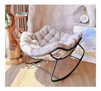 YHKJLYH Over Sized Rocking Chair,Egg Chair Indoor,Rocking Chair Indoor Sit Or Lie Down,Comfy Outdoor Patio Furniture,Living Room Chairs Rocking Chair Reading Chair Bedroom Chair,Rocki,White