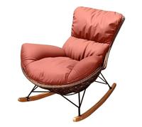 YHKJLYH Recliner Rocking Chair Separable Lounge Chairs Seat Luxury Single Sofa Lazy Chair,PE Rattan Leisure Chair for Balcony, Living Room, Patio Home Office(Color:Orange)