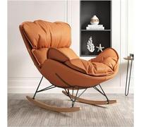 YHKJLYH Rocking Chair,Accent Chair With Footstool,Ergonomic Upholstered Chair,Lounge Recliner Lazy Chair,Full Fit Backrest,A,One Size