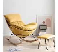 YHKJLYH Rocking Chair Adult Lazy Sofa Can Recline And Sleep Rocking Chair Living Room Deck Chair Balcony Suitable For Living Room Bedroom Balcony Comfortable Rocking Chair Living Room,G
