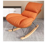YHKJLYH Rocking Chairs, Rocking Chair For Nursery, Rocking Chairs For Adults, Relaxing Chair, Bedroom Chair, With Soft Lumbar And Wood Legs Recliner Relaxing Chair, For Balcony Living,Orange,A
