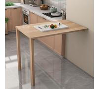 YHKJLYH Space-Saving Floating Wall Desk - Solid Wood Foldable Table for Small SpacesPerfect for KitchenDining RoomBedroomLiving RoomHome Office