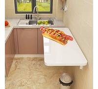 YHKJLYH Space-Saving Wall-Mounted Desk for Home Office Folding Dining Table Compact Kitchen Table 80x30cm/31x12in Stylish White Design Perfect for Small Spaces