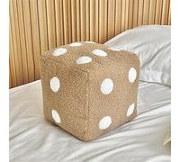 YHLHUXA Dice Pillow Plush, Soft Dice Plush Toy And Decorative Throw Cushion, 7.9 x 7.9 Inch Cube Pillow For Gaming Room Decor, Bed Sofa Or Chair, Modern Home Accent (Khaki)