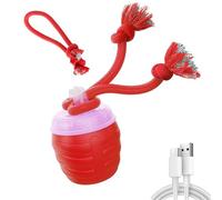 YHLHUXA Interactive Pet Toy Ball, Motion Activated Smart Rolling Ball With Squeaky Sounds, 360° Auto Moving For Indoor Cats And Dogs, Obstacle Avoidance, 3 Modes, For Small To Medium Pets (Red)