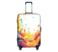 YHLKLWKSZC Abstract Music Themed Print Suitcase Cover Luggage Covers For Suitcase Elastic Luggage Covers Suitcase Protector 18-32 Inch, White, XL, Fashion