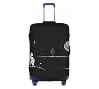 YHLKLWKSZC Astronaut Galaxy Trippy Print Suitcase Cover Luggage Covers For Suitcase Elastic Luggage Covers Suitcase Protector 18-32 Inch, White, Medium, Fashion