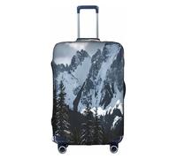 YHLKLWKSZC Canadian Smokey Mountain Cliff Print Suitcase Cover Luggage Covers For Suitcase Elastic Luggage Covers Suitcase Protector 18-32 Inch, White, Small, Fashion
