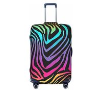 YHLKLWKSZC Colorful Rainbow Zebra Print Suitcase Cover Luggage Covers For Suitcase Elastic Luggage Covers Suitcase Protector 18-32 Inch, White, Medium, Fashion