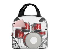 YHLKLWKSZC Cool Drum Set Lunch Bag,Reusable Insulated Lunch Tote For Women Men,Leakproof Cute Lunch Cooler With High Capacity For Work,Picnic,Camping