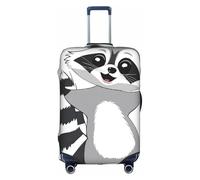 YHLKLWKSZC Cute Catoon Raccoon Print Suitcase Cover Luggage Covers For Suitcase Elastic Luggage Covers Suitcase Protector 18-32 Inch, White, Large, Fashion