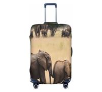 YHLKLWKSZC Elephant Family Print Print Suitcase Cover Luggage Covers For Suitcase Elastic Luggage Covers Suitcase Protector 18-32 Inch, White, Small, Fashion