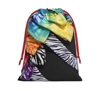 Yhlklwkszc Exotic Tribe Tie Dye Style Print Christmas Gift Bags 3 Sizes Drawstring Gift Bags For Holiday Birthday And Wedding Parties