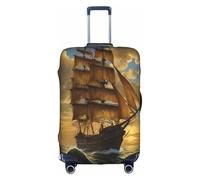 YHLKLWKSZC Fantasy Pirate Ship Print Print Suitcase Cover Luggage Covers For Suitcase Elastic Luggage Covers Suitcase Protector 18-32 Inch, White, Large, Fashion
