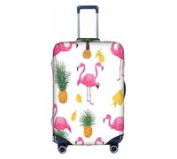 YHLKLWKSZC Flamingo And Pineapple Print Suitcase Cover Luggage Covers For Suitcase Elastic Luggage Covers Suitcase Protector 18-32 Inch, White, Large, Fashion