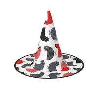 YHLKLWKSZC Halloween Small Witch Hats For Women - Lightweight Foldable Creative Cartoon Chicken Print Witches Hats For Boys Girls Halloween Hat Cosplay Party Decorations
